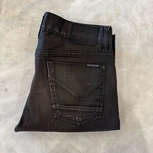 Hudson Jeans Byron Five-Pocket Straight Jeans, Brown-Black